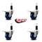 Service Caster 3'' Solid Poly Swivel 1-1/4'' Expanding Stem Caster Set Total Lock Brake, 4PK SCC-EXTTL20S314-SPUS-114-4 - alternate 3